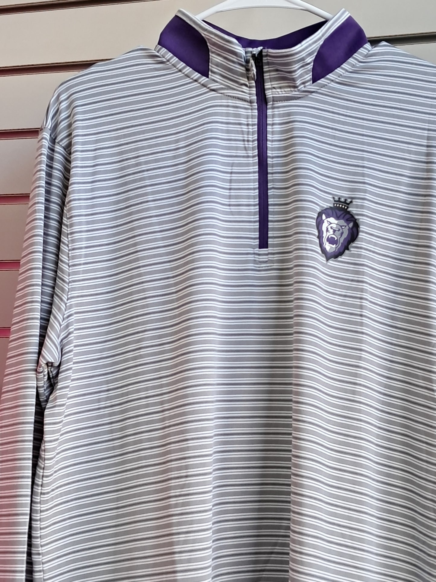 Grey Purple Adult Windshirt 1/4 Zip