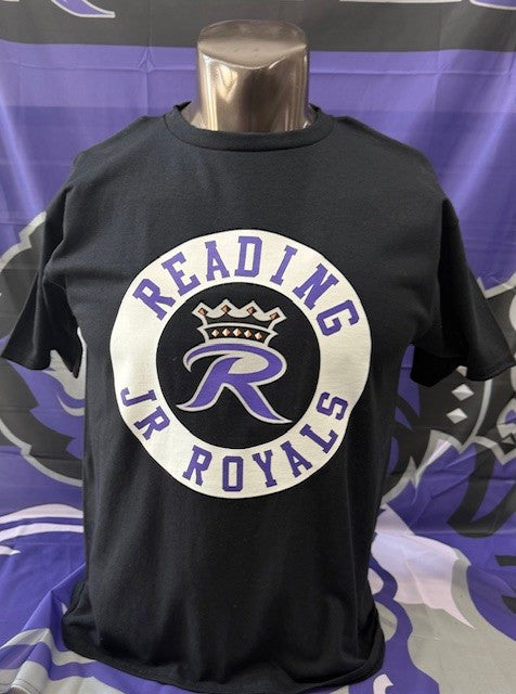T-Shirt S/S Black Youth Jr Royals Round Logo