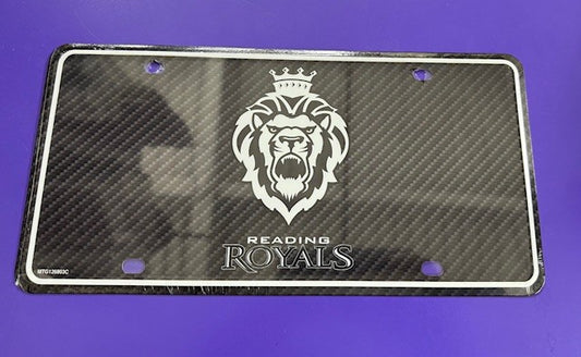 License Plate - Carbon with Stacked Logo
