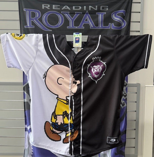 Black 75th Anniv. Charlie Brown Baseball Jersey
