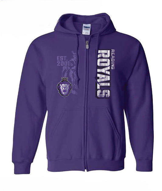 Hoodie - Full Zip - Purple -  Dunker