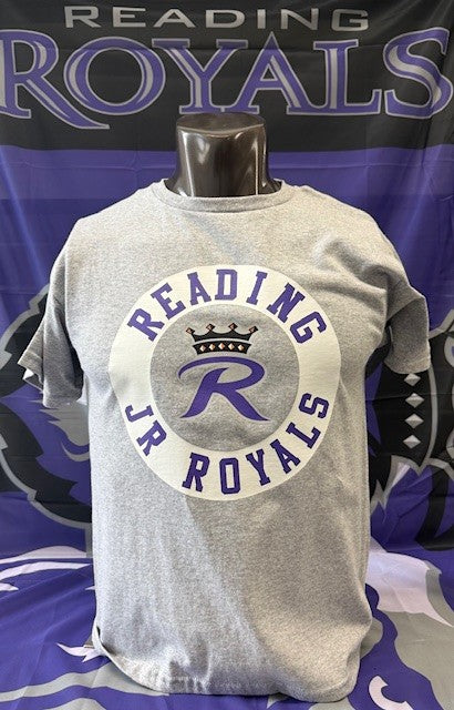 T-Shirt S/S Gray Youth Jr Royals Round Logo