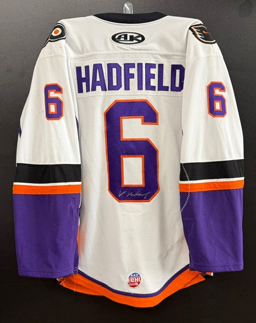 #6 HADFIELD - Authentic Game Worn White Jersey