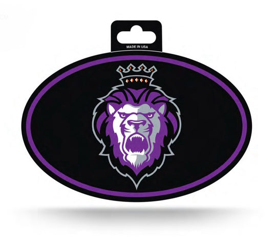 Decal - Oval - Black w/Lion