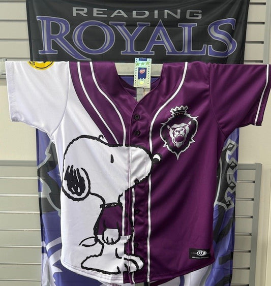 Purple 75th Anniv. Snoopy Baseball Jersey
