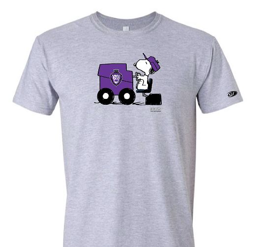 Snoopy Zamboni Grey Short Sleeve