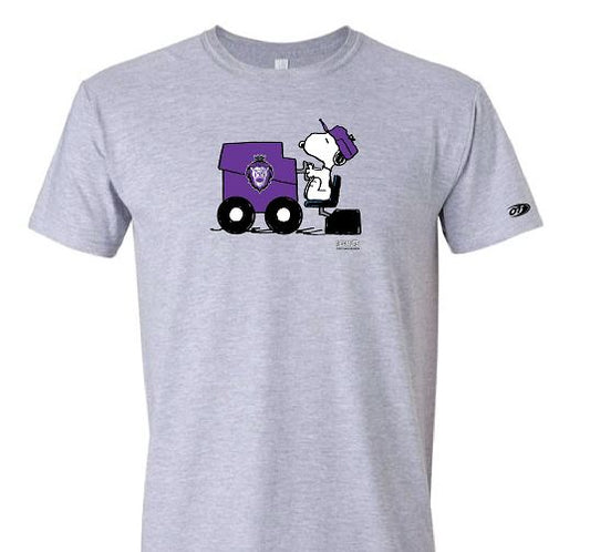 Snoopy Zamboni Grey Short Sleeve