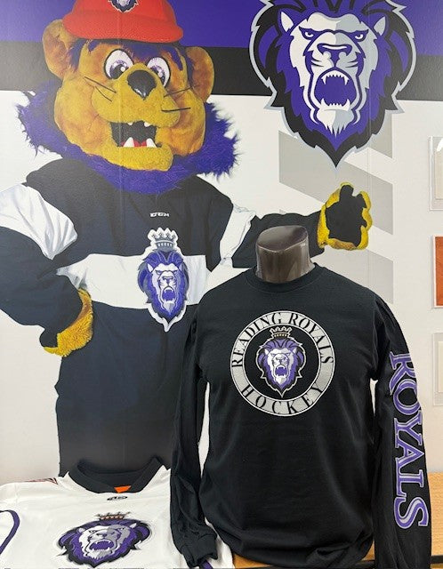 T-Shirt - L/S - Royals Round Logo - Black