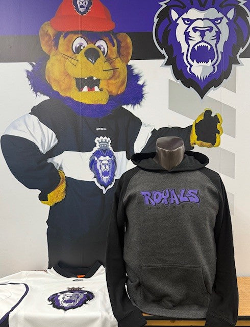 Hoodie - Youth - Carbon/Black - Royals Hockey Logo